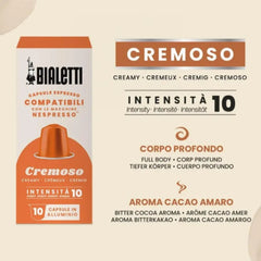 2x Cápsulas Bialetti Cremoso Nespresso — vista lateral del pack
