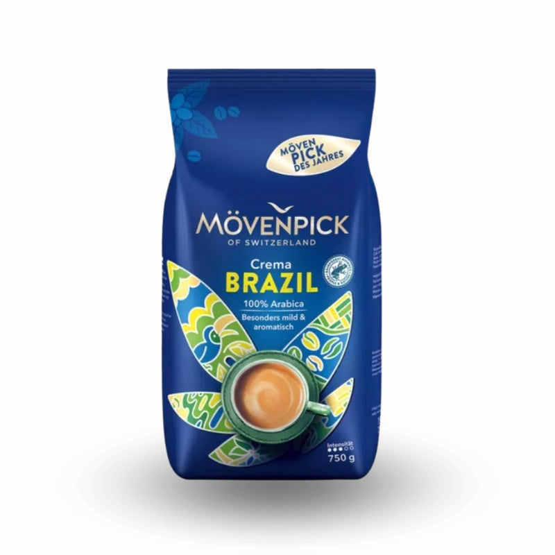 Mövenpick Grano Crema Brazil 750g — café en grano de Brasil, crema densa y cuerpo medio