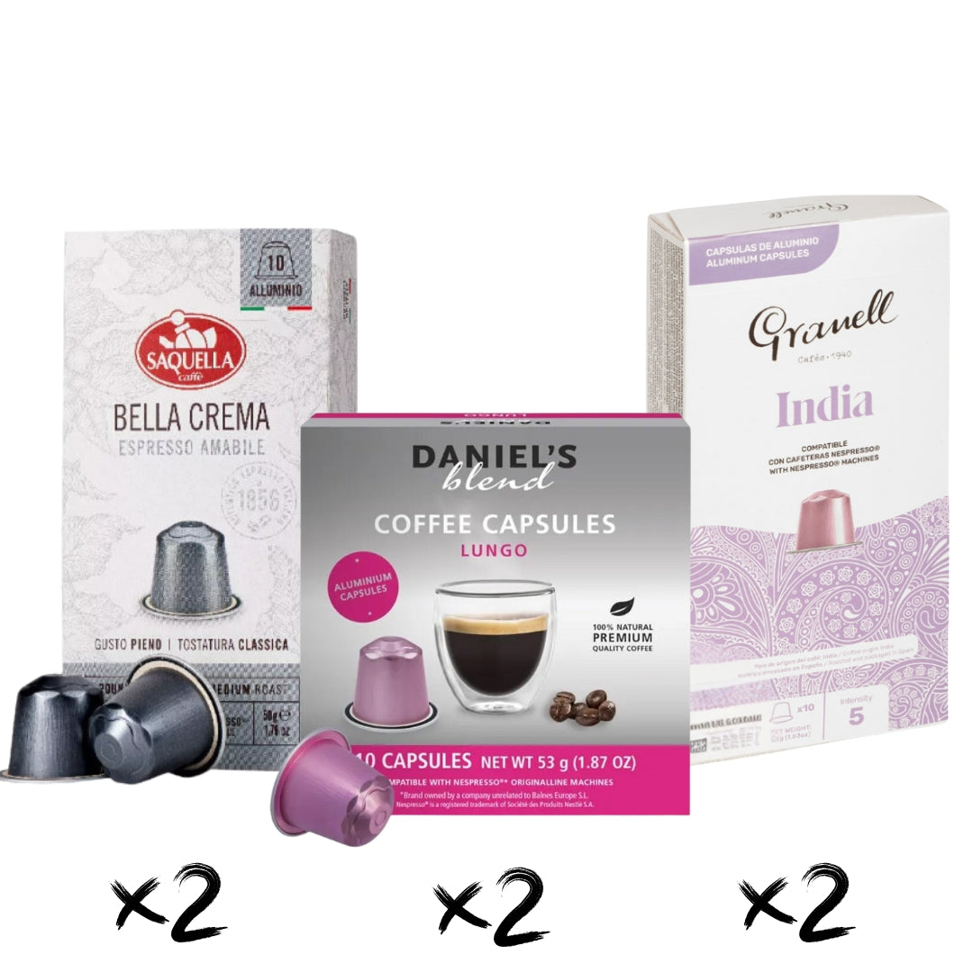 Pack Mix 60 Cápsulas para  Nespresso®