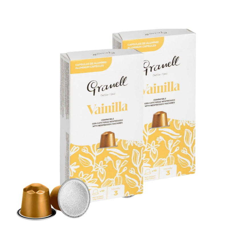 Cápsulas Granell Vainilla para Nespresso — café aromatizado sabor vainilla