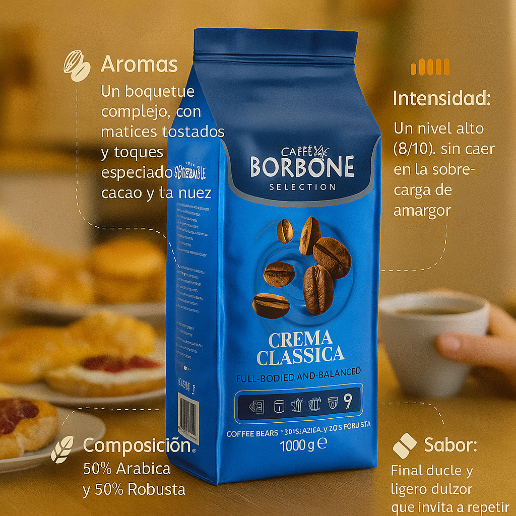 Café Borbone Crema Classica — segunda imagen del producto en grano