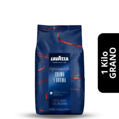 Café Lavazza Crema e Aroma en Grano 1kg — blend clásico de crema abundante y aroma envolvente
