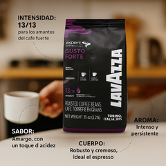 Café Intenso Lavazza Gusto Forte en Grano 1kg