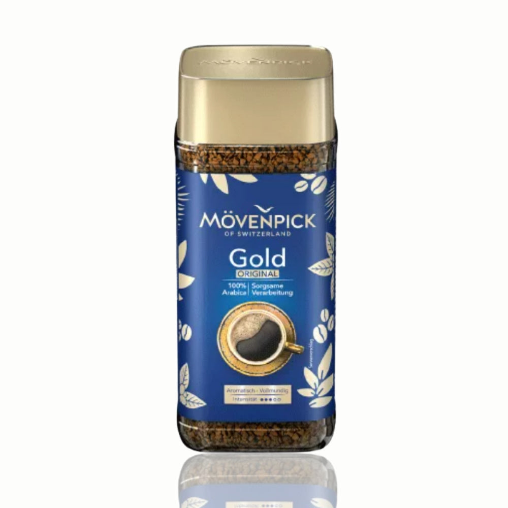 Café Instantáneo Mövenpick Original 100g — instantáneo suizo Mövenpick, clásico y aromático