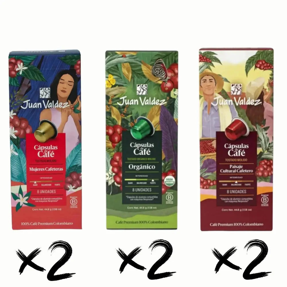 Mix 6 Cajas Juan Valdez cápsulas Nespresso®