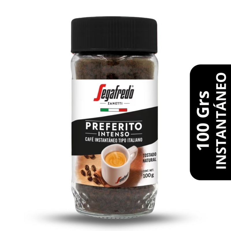 Café Segafredo Preferito Intenso Instantáneo 100g — instantáneo 9/10, notas de cacao